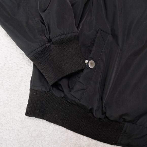 Old Navy Black Satin Insulated Bomber Jacket Mens Size XXL - Picture 9 of 13